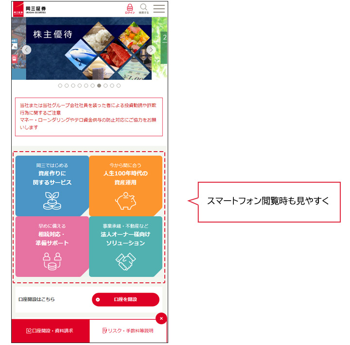 スマートフォンサイト